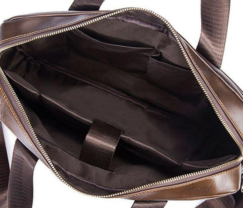 Сумка чоловіча Vintage 14626 шкіряна Коричнева Київ - фото 4