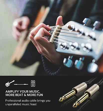 Аудіо кабель UGREEN AV128 6.5mm  Male to Male Audio Cable Gray 2m(UGR-10638) (UGR-10638) Киев