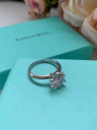 Кольцо Тиффани с цирконием, серебро 925 / упаковано в мешочек Tiffany Одесса
