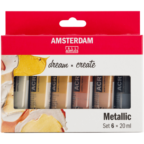 Набор акриловых красок AMSTERDAM METALLIC 6х20мл Royal Talens Киев