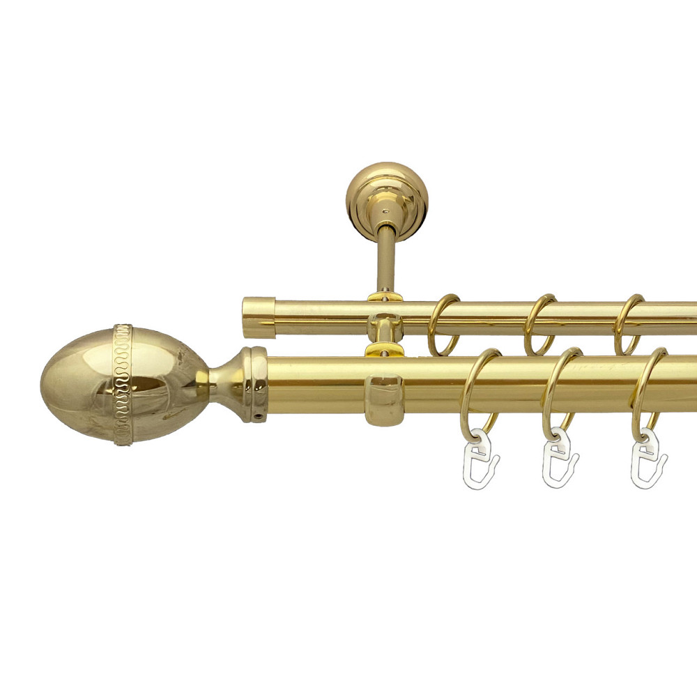 Карниз Orvit Фарже металевий дворядний відкритий Золото 25\19 мм 160 см (00-00012830) Львів - фото 1