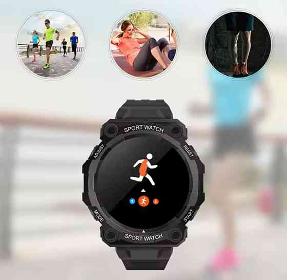 Cпортивные смарт часы 46 мм циферблат розовый Киев