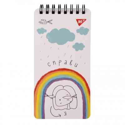 Блокнот Yes 80x160 60 листов на спирали Hey Helly клетка (151831) Винница