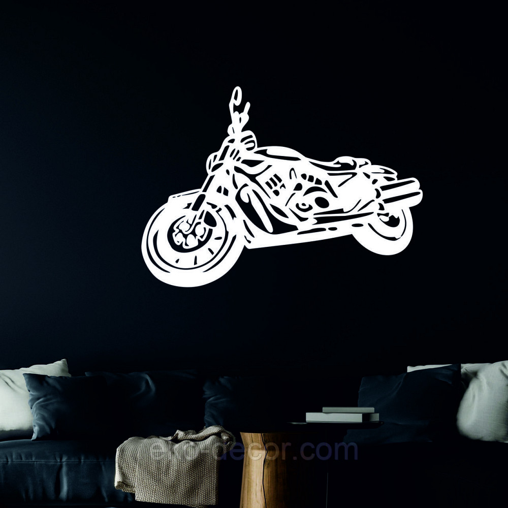 Декоративное настенное Панно «Мотоцыкл» Декор на стену 110*78 см, Белый Киев - изображение 7