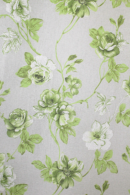 Тюль VR-Textil 1264т Flora Батист Белый с салатовым 400х270 см (42-1105) Киев - изображение 7