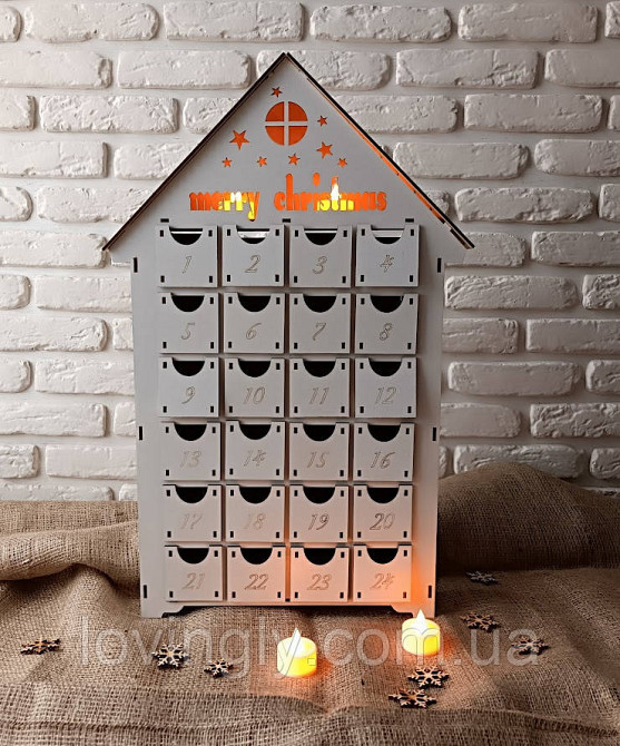 Адвент календарь из дерева на 24 дня | Праздничный декор для дома Ирпень - изображение 8