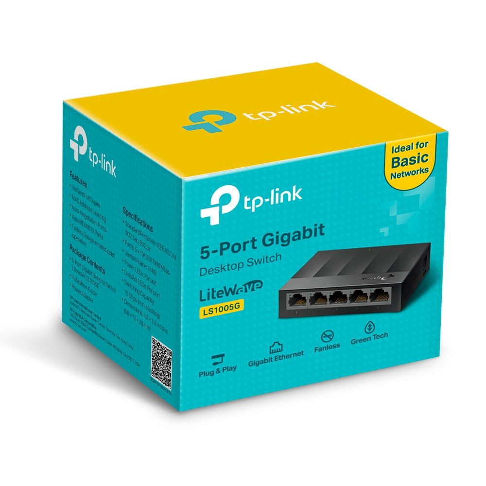 Комутатор TP-Link LiteWave LS1005G 5-портовий некерований Київ - фото 5