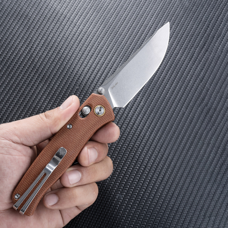 Нож складной SRM Medal 255L-MN, коричневый Ровно - изображение 7