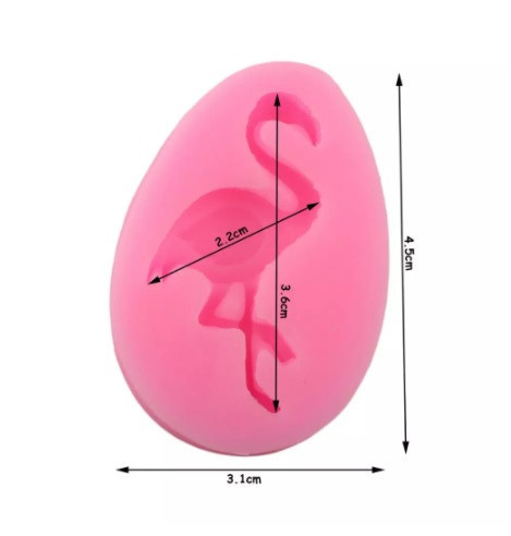 Молд силіконовий Фламінго маленький 31 на 45 мм рожевий Київ - фото 2