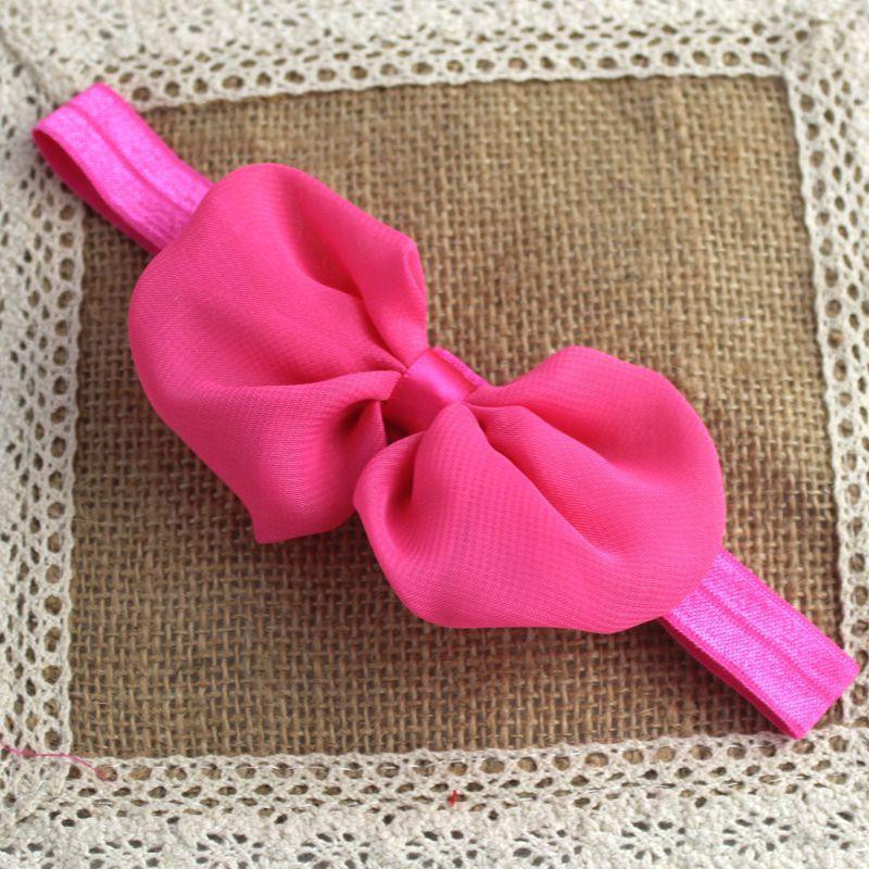 Детская повязка с шифоновым бантом one size малиновый Киев - изображение 1