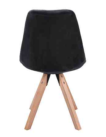 Стілець Saida Jumi у скандинавському стилі з дерев'яними ніжками чорний Київ