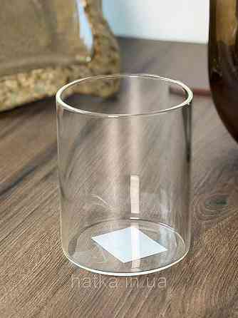 Склянка стильна скляна "Циліндр" 400 мл прозора для дому та ресторану 102-763 Київ