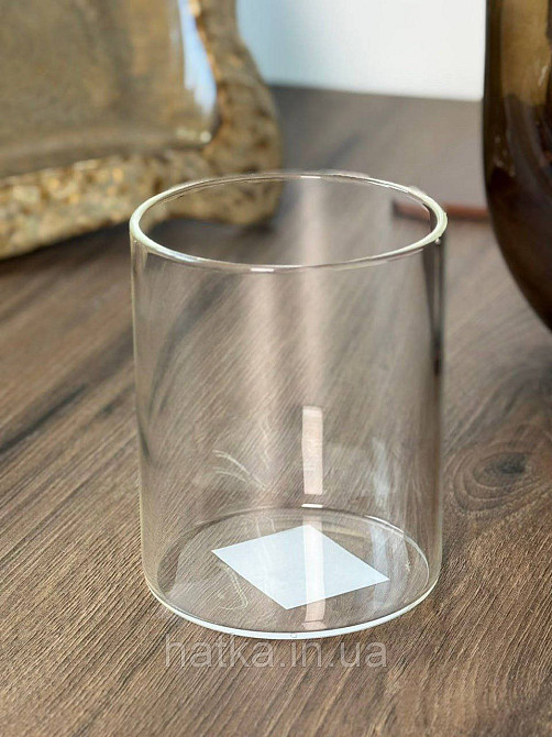 Склянка стильна скляна "Циліндр" 400 мл прозора для дому та ресторану 102-763 Київ - фото 3