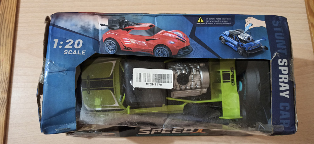 Автомобіль на пульті управління з парою і підсвічуванням 1:20 зелений коробка з невеликим дефектом Київ - фото 7