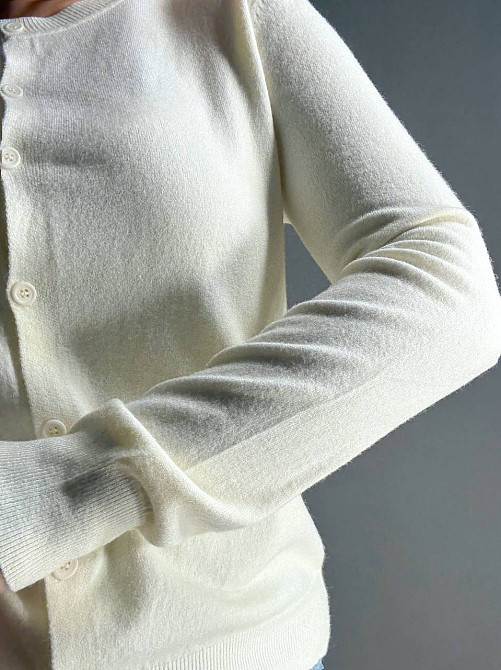 Кардиган женский A-N 82896-82897 однотонный на пуговицах универсальный, белый, one size Киев - изображение 15