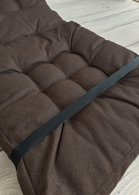 Подушка для стільців (50x120х8 см) подвійна Decorator Мальмо колір коричневий 84-128 Київ - фото 5