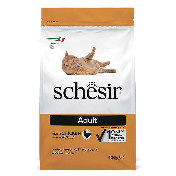 Schesir Cat Adult Chicken ШЕЗИР ВЗРОСЛЫЙ КУРИЦА сухой монопротеиновый корм для котов Киев - изображение 1