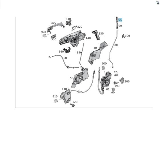 Mercedes-Benz  A0997660100 2A17 Ковпачок тяги блокування дверей C-Class W205 GLC X253 E-class W213 E-class S213 E-class Coupe C238 E-class Cabriolet A Одеса