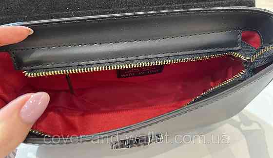 Стильна жіноча сумка середнього розміру з італійської шкіри (чорна) Virginia Conti Київ