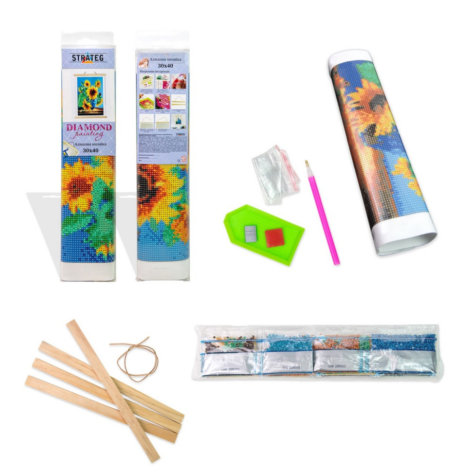 Алмазна мозаїка без підрамника "Гепард" JSDF79613 30х40 см Вінниця - фото 2