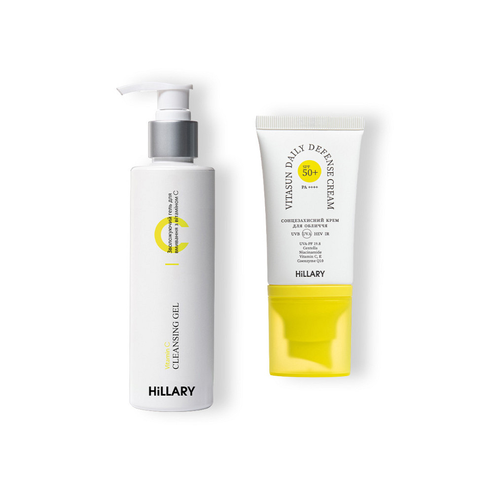 Гель для умывания с витамином С + Солнцезащитный крем для лица SPF 50+ Киев - изображение 1