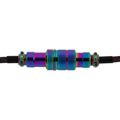 Дата кабель USB-C + USB A to USB-C 1.08m Premium Coiled Aviator black Keychron (CAB7_KEYCHRON) Винница - изображение 4