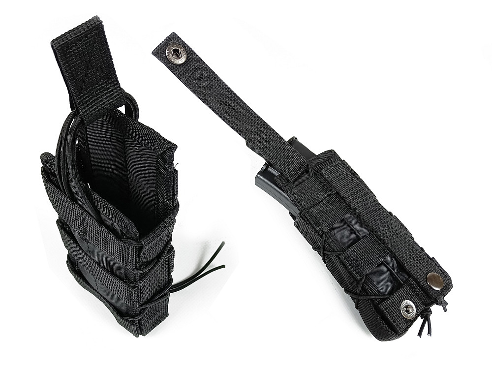 Підсумок під магазин АК/РПК одинарний відкритий чорний (MOLLE, підсумок на розгрузку, жилет, РПС) Коломыя - изображение 5