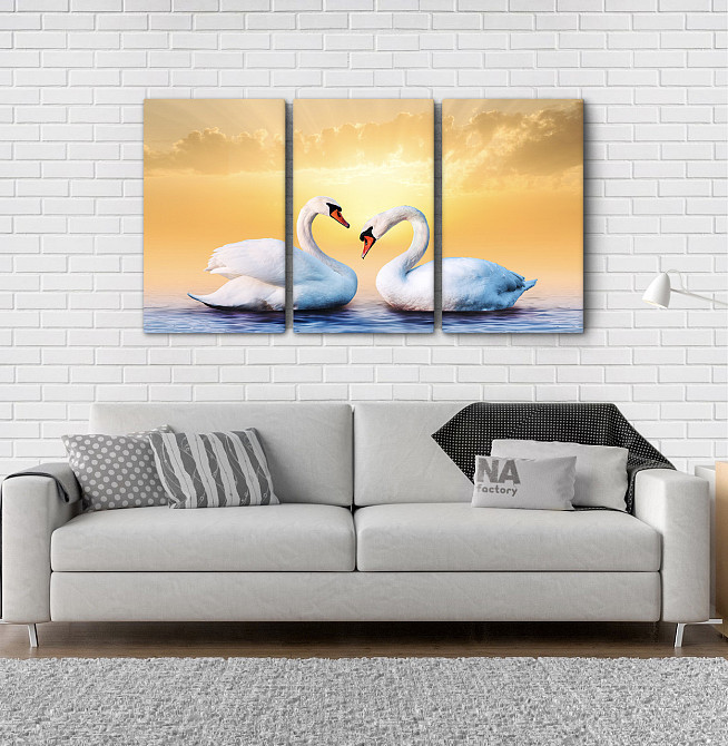 Модульна картина Природа Лебеді Аrt-192_3А Київ - фото 2