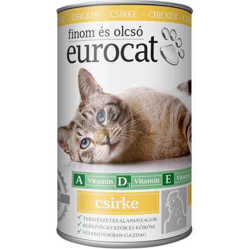 Корм вологий EuroCat Poultry для котів шматочки в желе з птицею 415 г Київ - фото 1