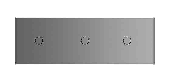 LIVOLO Розумний сенсорний прохідний/перехресний вимикач 3 сенсори (1-1-1) Livolo сірий скло (VL Коломия