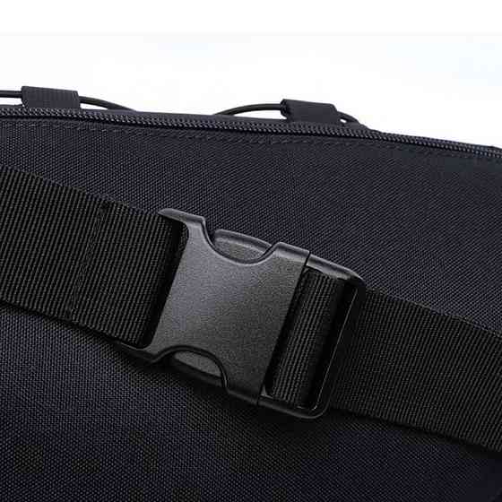 Чоловіча сумка рюкзак слінг, Нагрудна чоловіча сумка тактична чорна Нагрудна тактична тканинна DB-49 Івано-Франківськ