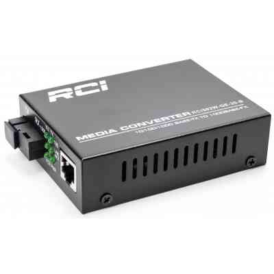Медиаконвертер RCI 1G, 20km, SC, RJ45, Tx 1550nm standart size metal case (RCI502W-GE-20-B) Винница