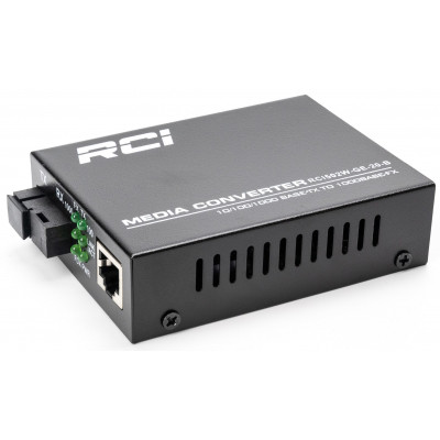 Медиаконвертер RCI 1G, 20km, SC, RJ45, Tx 1550nm standart size metal case (RCI502W-GE-20-B) Винница - изображение 2