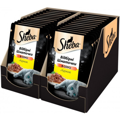Вологий корм для кішок Sheba cig POU з куркою в соусі 85 г (4770608257170) Вінниця - фото 3