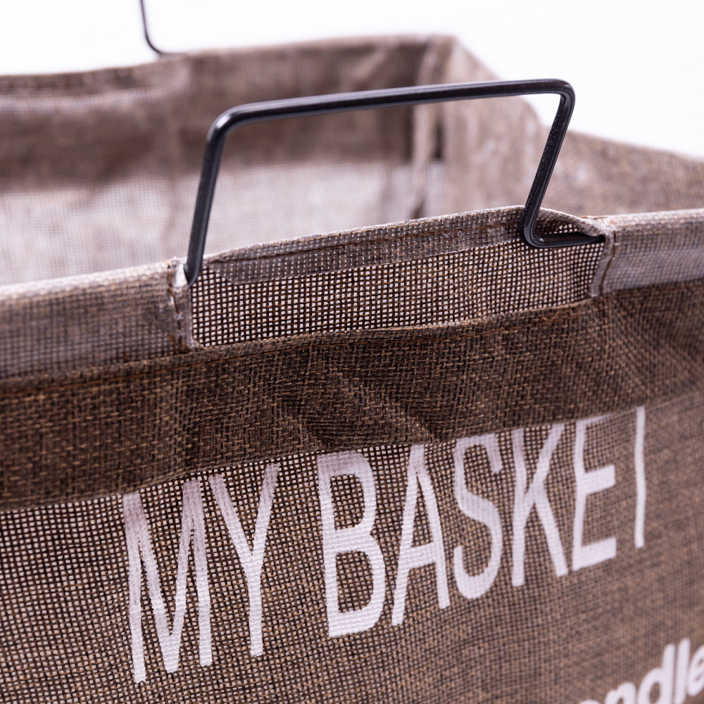 Кошик для білизни на підставці 36×32×52 (см) м'який Коричневий HP-41-11HAKI Коломия - фото 5