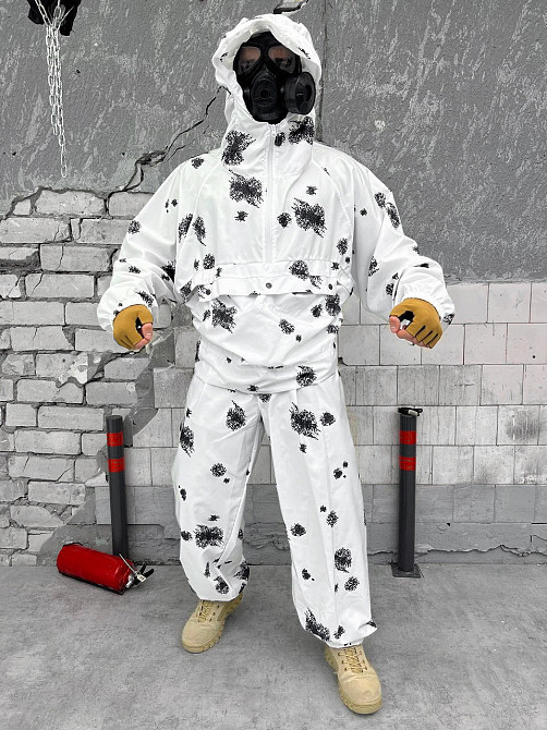 Маскировочный костюм зима белый клякса масхалат Одесса - изображение 5