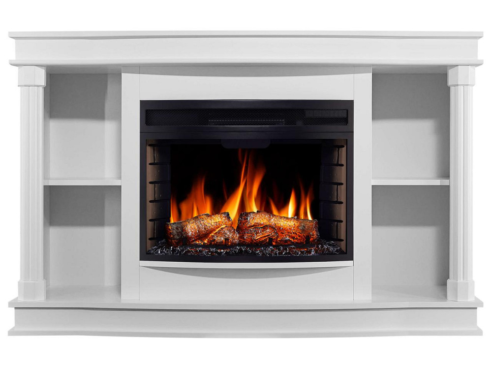 Камінокомплект ArtiFlame Brittany AF25 білий з обігрівом і звуком горіння вогню Київ - фото 2