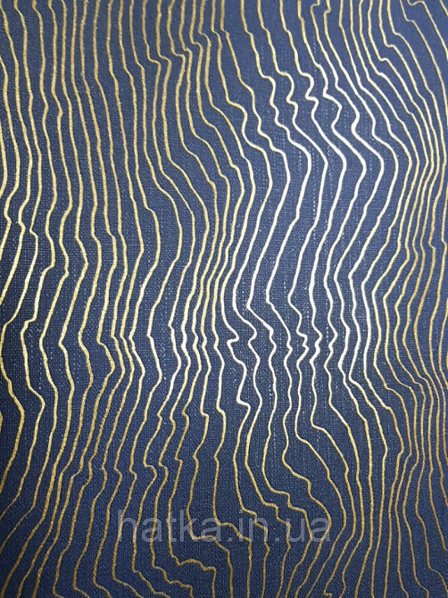 Обои виниловые на флизелине Marburg 31835 New modern полосы волнами абстракция на темно синем фоне Киев - изображение 1