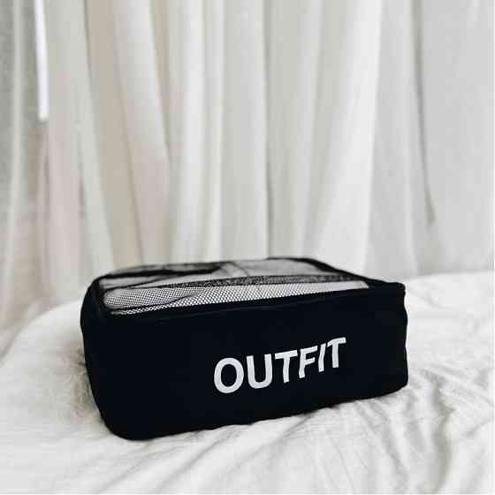 Сумка бавовняна для речей 40x30x15 OUTFIT (Чорний) Суми