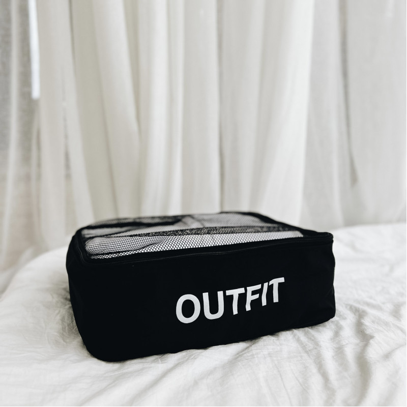 Сумка бавовняна для речей 40x30x15 OUTFIT (Чорний) Суми - фото 1