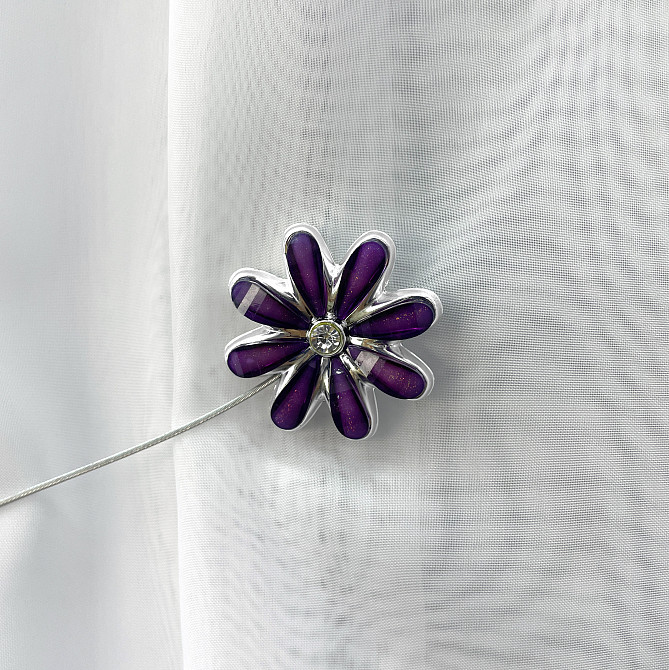 Магніти для штор та гардин "Квітка" набір 2 шт Фіолетовий (81-247) Київ - фото 2