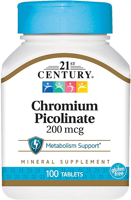 Піколінат хрому 21st Century Chromium Picolinate 200 mcg 100 tablets Луцьк - фото 1