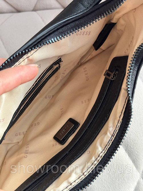 Комплектна жіноча сумка на плече Guess (812820) чорна Київ - фото 7