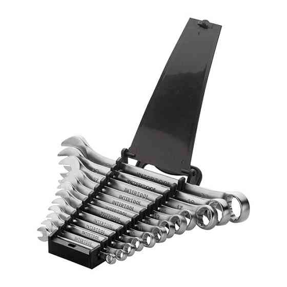 Набор ключей комбинированных, 12 шт, 6-22 мм, Cr-V INTERTOOL HT-1203 Киев