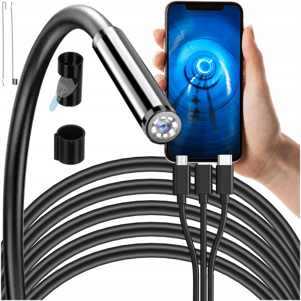 Эндоскоп - инспекционная камера для телефона 2 метра с 3 насадками Bigstren (23020) Нововолынск - изображение 1