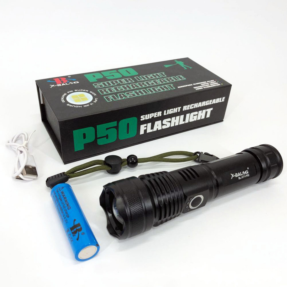 Фонарь для дома с встроенным аккумулятором, Тактический ручной фонарь для зсу Ручной аварийный QU-86 Львов - изображение 5