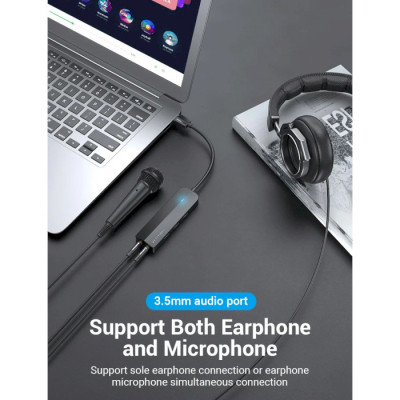 Концентратор Vention USB 3.0 to 3хUSB 3.0/2хTRS Audio/USB Micro 1.0m (CHIBF) Вінниця - фото 5