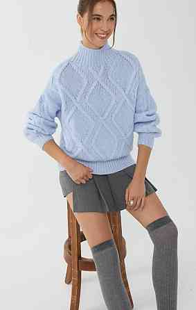 Женский уютный свитер универсального кроя машинная вязка Одесса