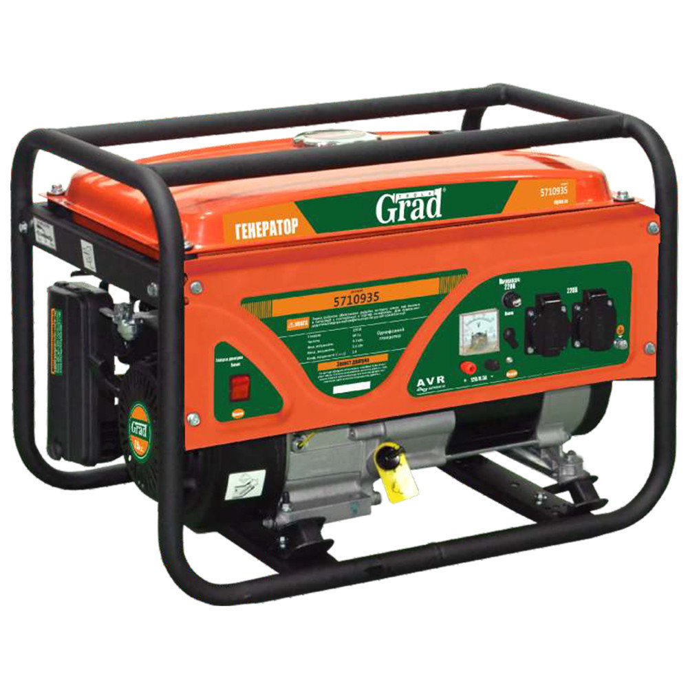 Генератор бензиновий 230 В 3.0/3.3 кВт 4-тактний ручний запуск GRAD (5710935) Київ - фото 1