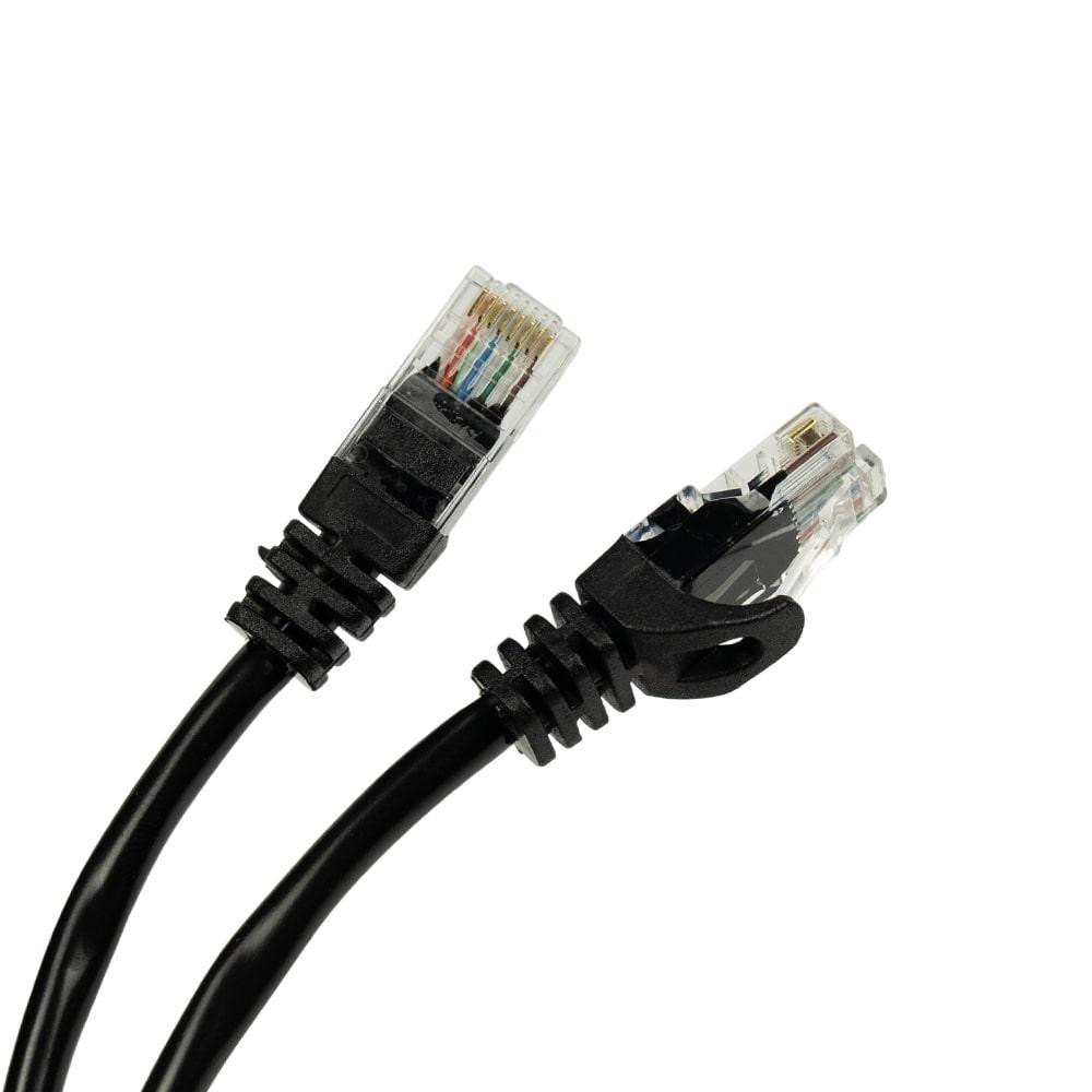 Патч-корд мережевий гігабітний Trinix UTP, RJ-45, CAT.5 0.3m Black (73-00604) Київ - фото 6